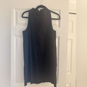 COS Black Ruffled Neck mini dress